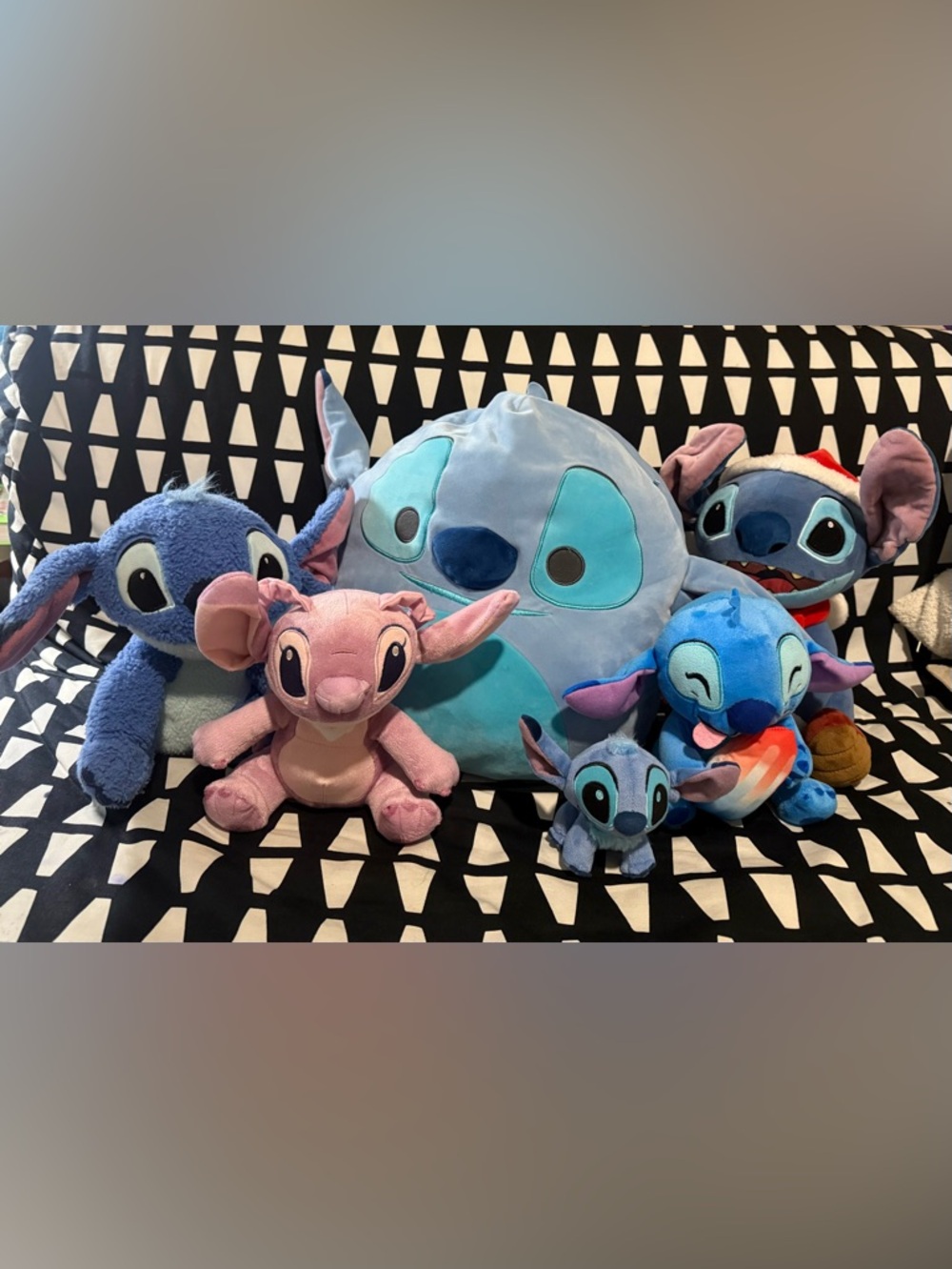 Disney Blue and Pink Stitch&Angel Plush Set